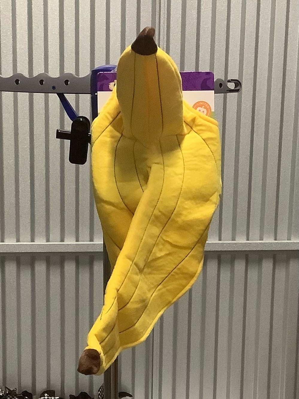 Plush Yellow Banana Dog Costume Hoodie size small